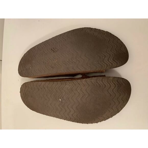 Birkenstock 353029 Jamie Sz 11m sandels brown suede leather 2 buckles preowned main image 6